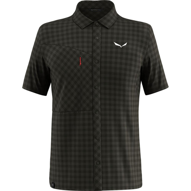 Salewa Puez Dry S/s Shirt Herren Kurzarm Hemd dark olive  Produktbild 0