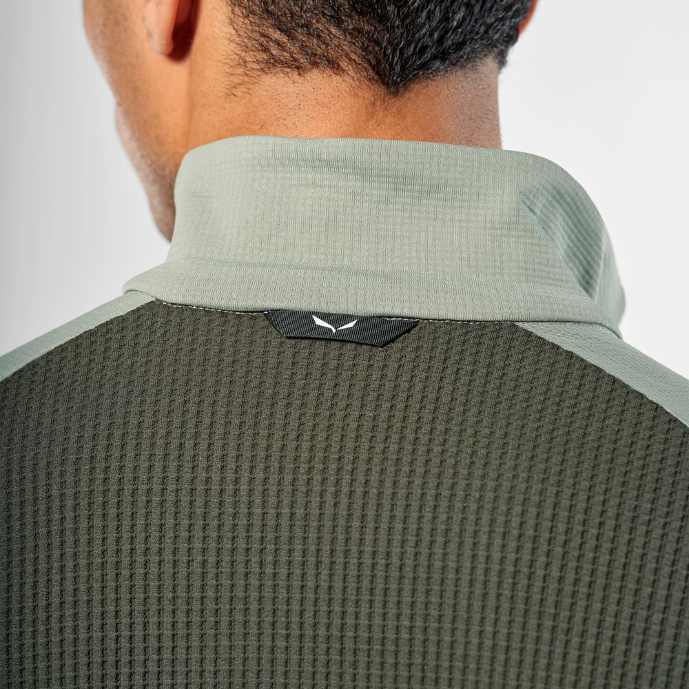 Salewa Puez Waffle Hyb PL Herren Fleecejacke dark olive Produktbild 3