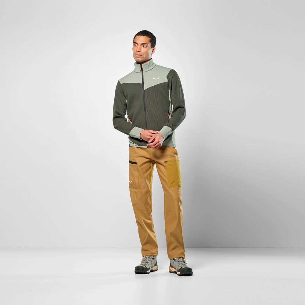 Salewa Puez Waffle Hyb PL Herren Fleecejacke dark olive Produktbild 5