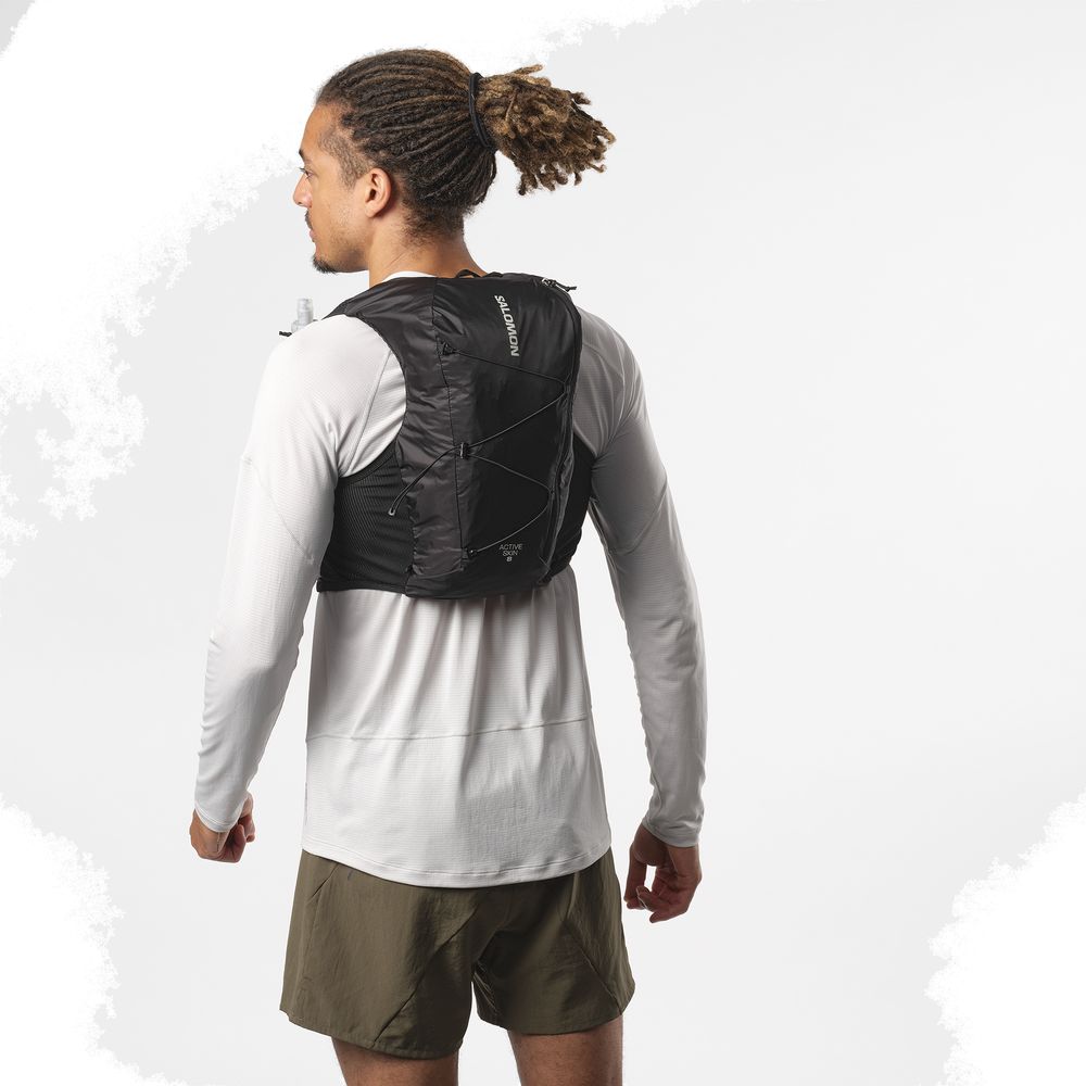 Salomon Active Skin 8 Set Black/metal Laufrucksack black-metal Produktbild 4