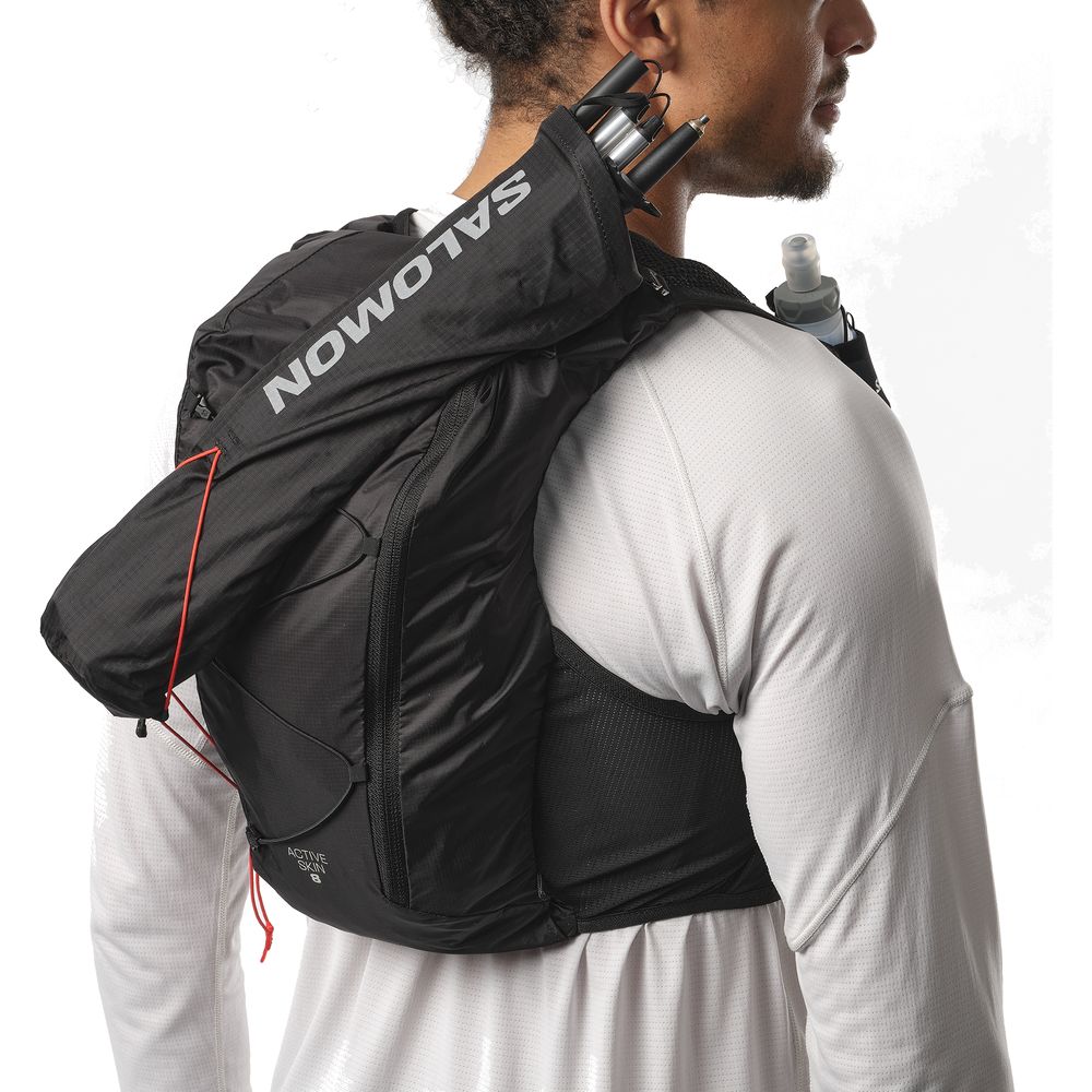 Salomon Active Skin 8 Set Black/metal Laufrucksack black-metal Produktbild 7