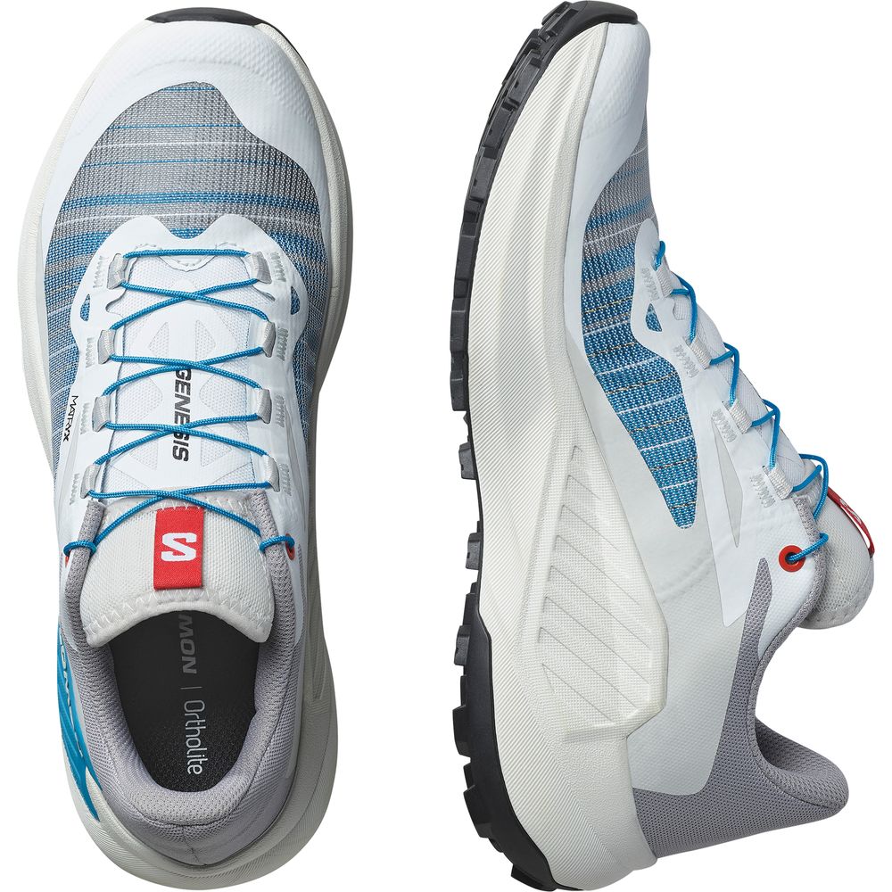 Salomon Shoe Genesis W Damen Trailrunningschuh white lunar rock transcend blue Produktbild 5