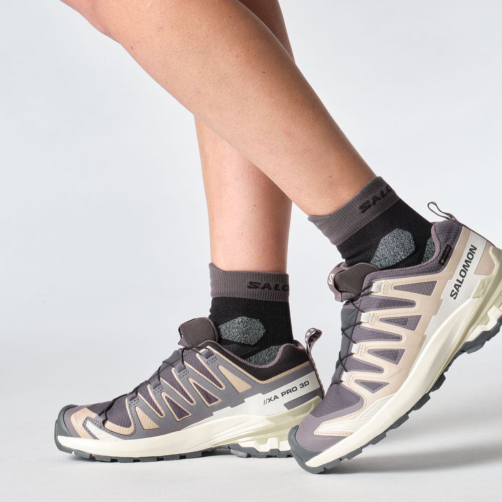 Salomon Shoe XA Pro 3D V9 GTX Damen Trailrunningschuh nine iron oxford tan alfalfa Produktbild 5