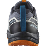 Salomon Shoe XA Pro V8 Waterproof J Kinder Wanderschuh grisaille dark blue turmeric Produktbild 1