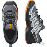 Salomon Shoe XA Pro V8 Waterproof J Kinder Wanderschuh grisaille dark blue turmeric Produktbild 4