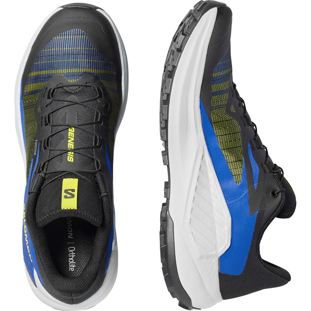 Salomon Shoes Genesis Herren Trailrunningschuh Black/acid Lime/bluing black-acid-lime-bluing Produktbild 5