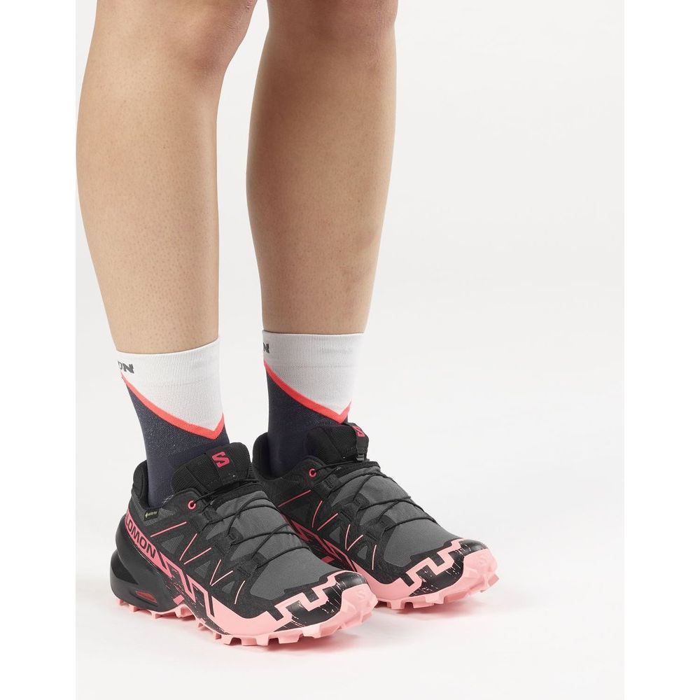 Salomon Shoes Speedcross 6 GTX Damen Trailrunningschuh nine-iron-black-flamingo-pink Produktbild 6