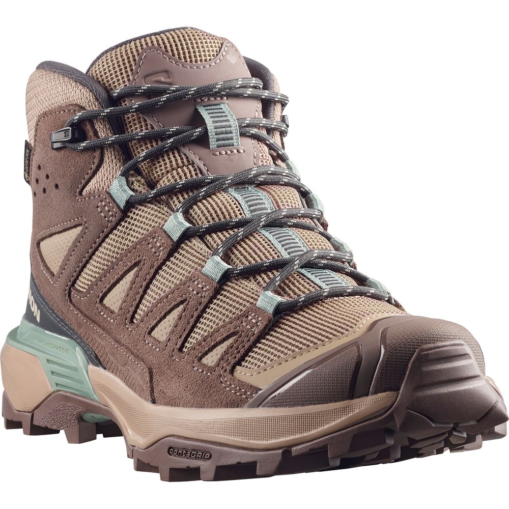 Salomon Shoes X Ultra 360 Ltr Mid GTX Damen Wanderschuh desert-tan-iron-green-milieu Produktbild 1