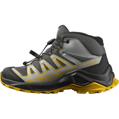 Salomon Shoes X Ultra Mid GTX J Kinder Wanderschuh castlerock black spicy mustard Produktbild 1