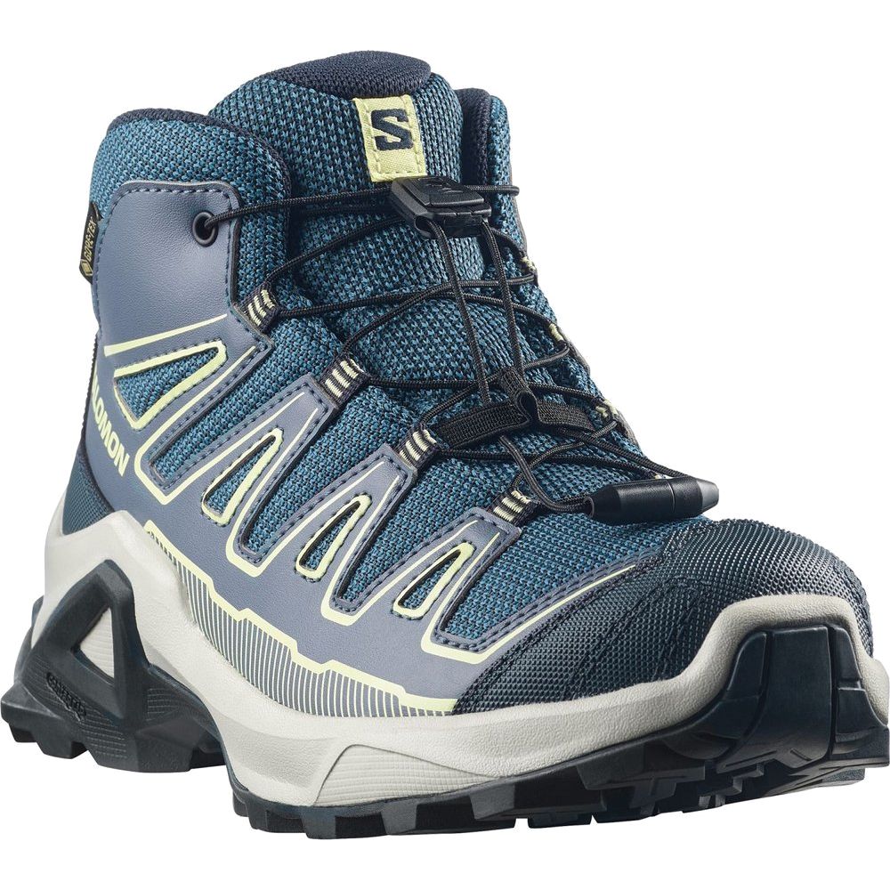 Salomon Shoes X Ultra Mid GTX J Kinder Wanderschuh Grisaille/Spellbound/Butterfly Produktbild 4