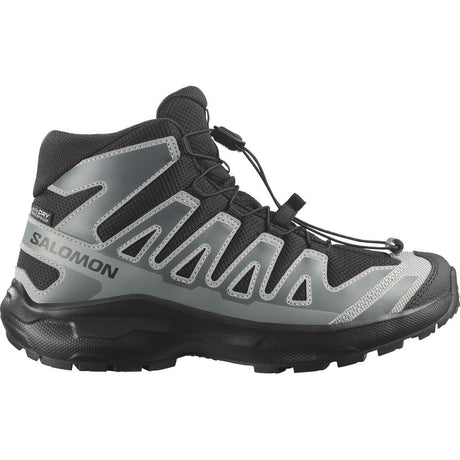 Salomon Shoes XA Pro Mid WP J  Kinder Wanderschuh black/sedona sage/wrought iron Produktbild 0