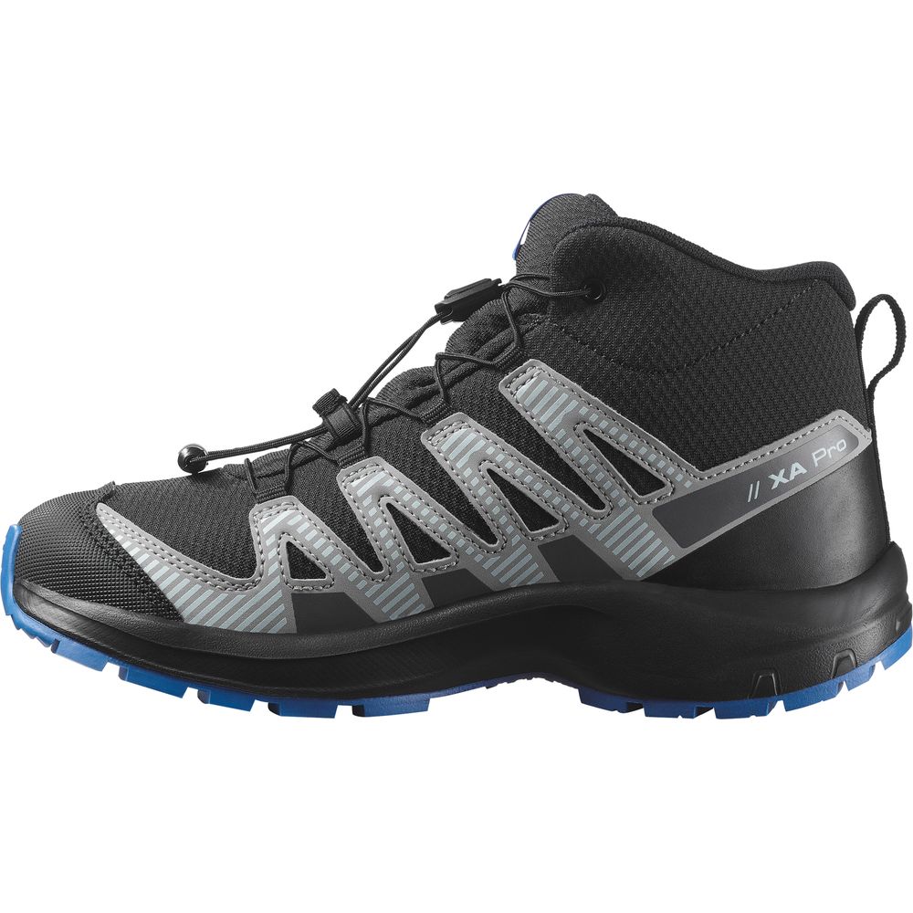 Salomon Shoes XA Pro V8 Mid WP Kinder Trailrunningschuh Black/mnment/fr black-monument-french-blue Produktbild 1