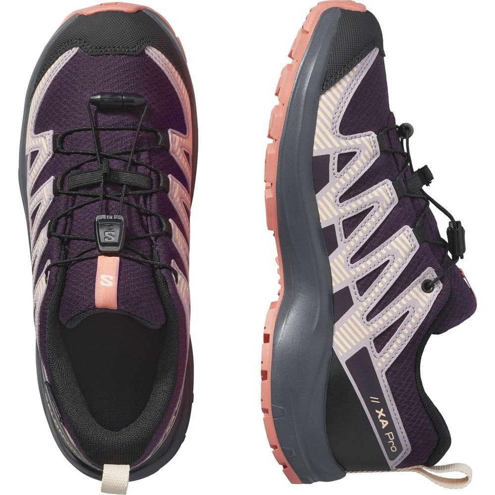 Salomon Shoes XA Pro V8 WP Kinder Wanderschuh plum-kitten-turbulence-fusion-coral Produktbild 2