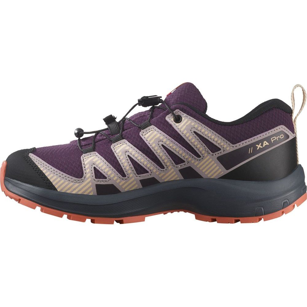 Salomon Shoes XA Pro V8 WP Kinder Wanderschuh plum-kitten-turbulence-fusion-coral Produktbild 3