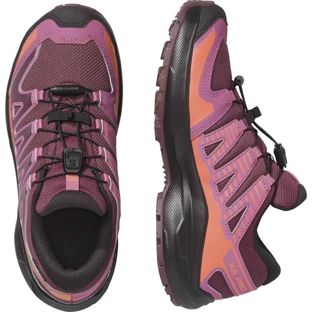 Salomon XA PRO Waterproof Kinder Wanderschuh huckleberry-black-nectarine Produktbild 5