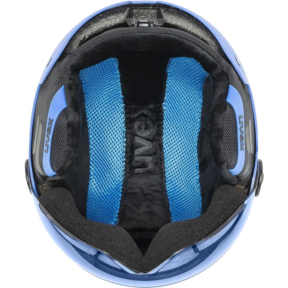 Uvex Rocket JR Visor Kinder Skihelm blue-matt-mirror-blue Produktbild 4