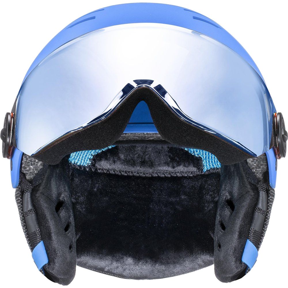 Uvex Rocket JR Visor Kinder Skihelm blue-matt-mirror-blue Produktbild 5