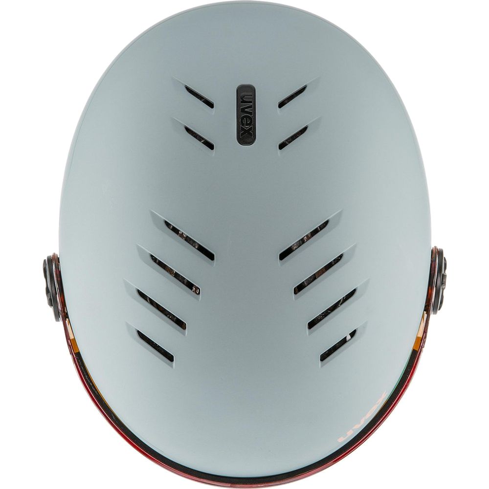 Uvex Rocket JR Visor Kinder Skihelm rhino-blush-matt-mirror-red Produktbild 3