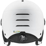 Uvex Rocket JR Visor Kinder Skihelm white-black-matt-mirror-blue Produktbild 1