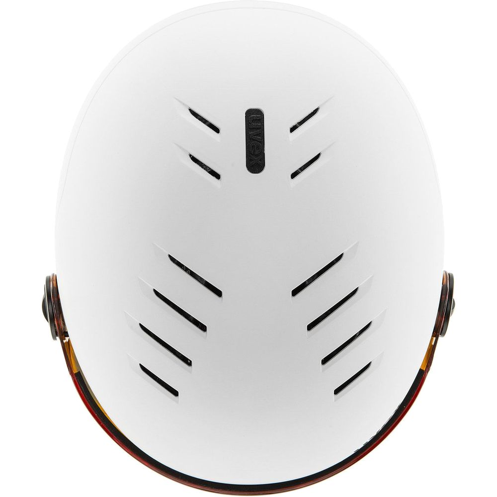 Uvex Rocket JR Visor Kinder Skihelm white-black-matt-mirror-blue Produktbild 3