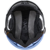 Uvex Rocket JR Visor Kinder Skihelm white-black-matt-mirror-blue Produktbild 4