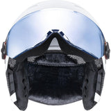 Uvex Rocket JR Visor Kinder Skihelm white-black-matt-mirror-blue Produktbild 5