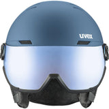 Uvex Wanted Visor Herren Skihelm stone-blue-matt-mirror-blue Produktbild 2