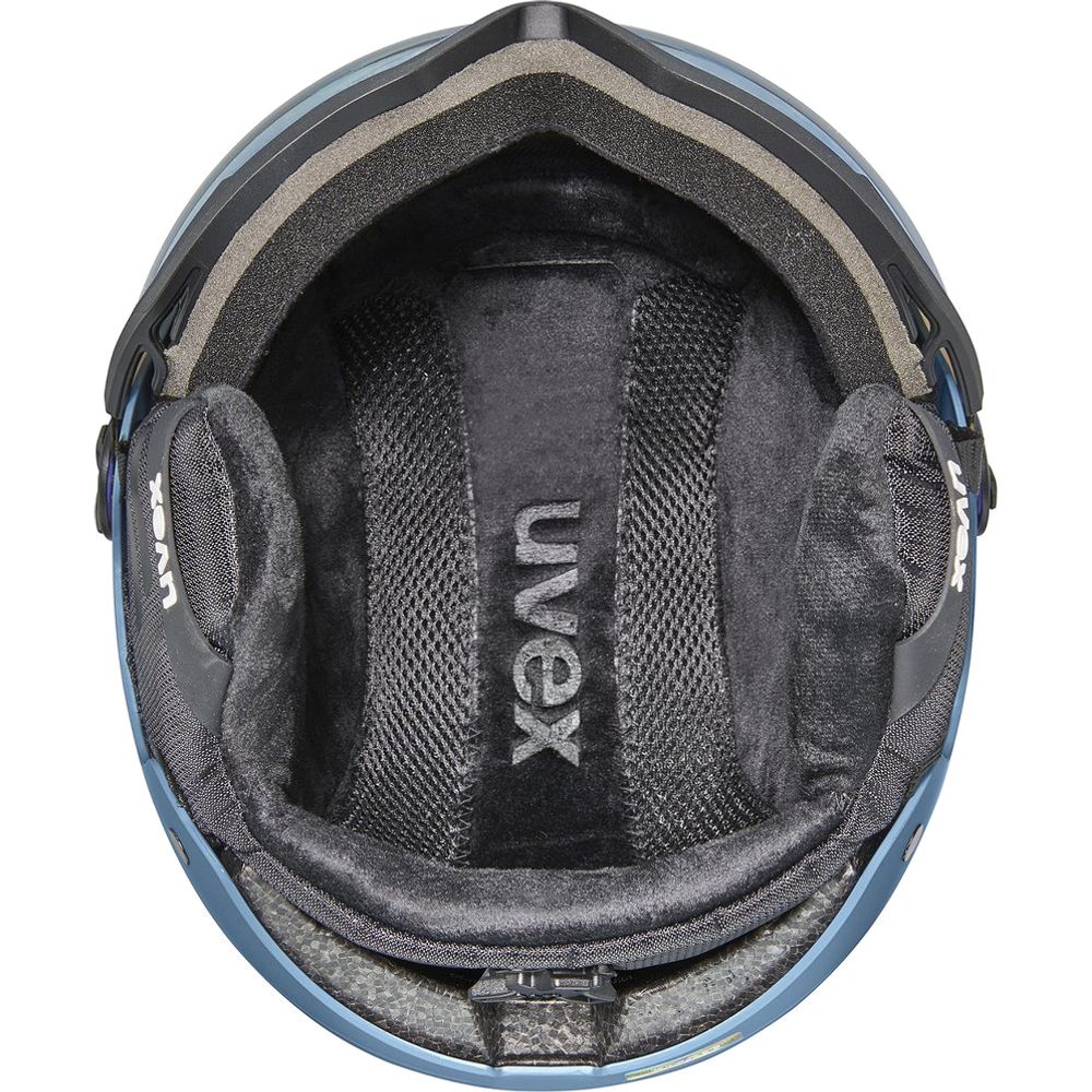 Uvex Wanted Visor Herren Skihelm stone-blue-matt-mirror-blue Produktbild 4