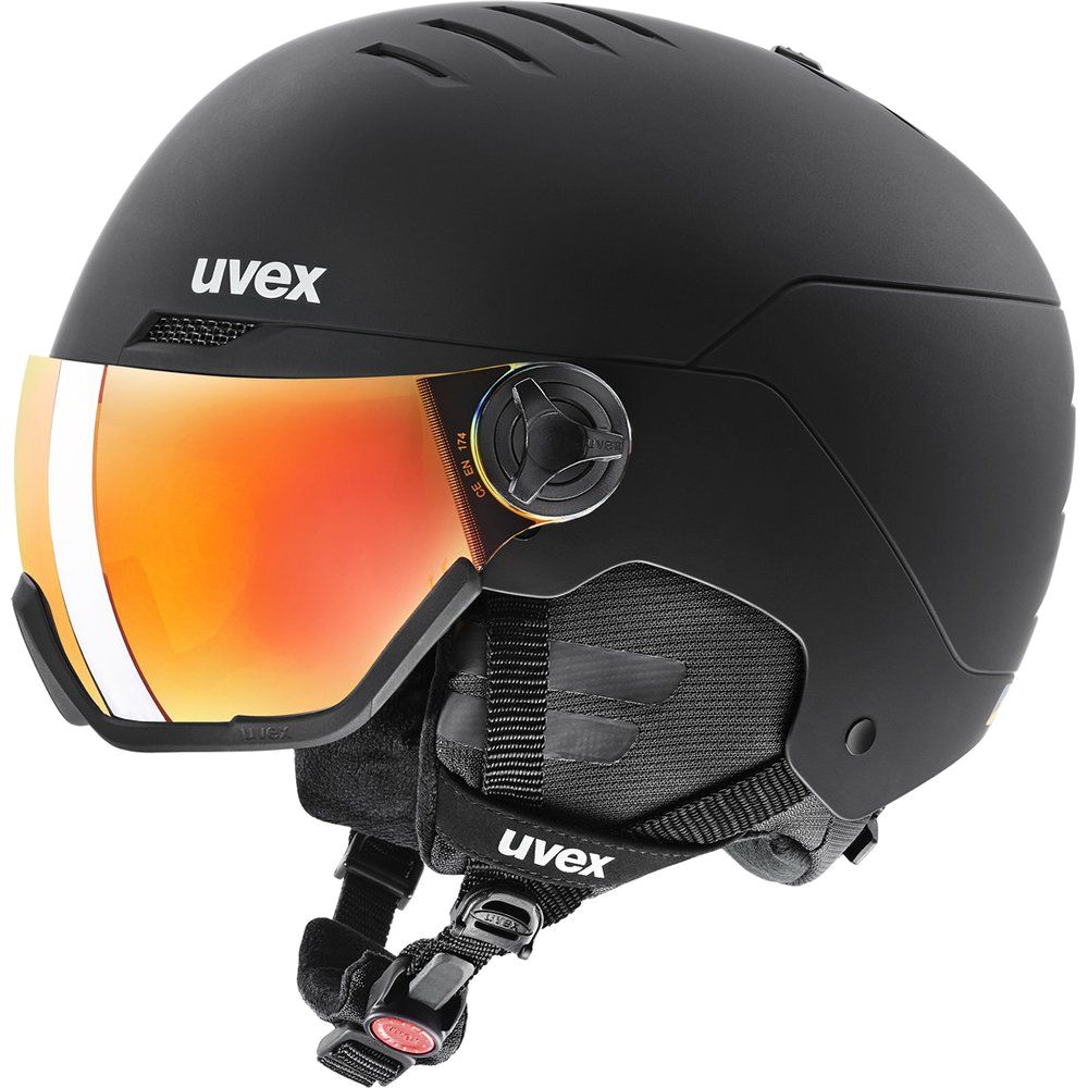 uvex Wanted Visor Skihelm black-matt-mirror-orange Produktbild 0