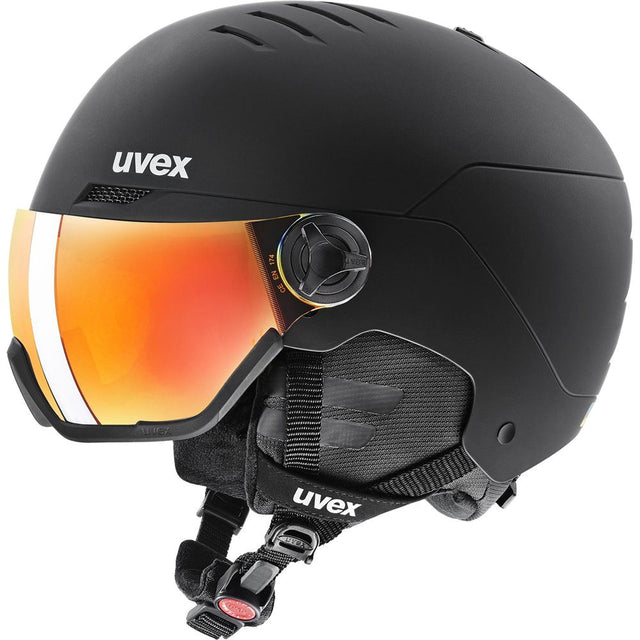 uvex Wanted Visor Skihelm black-matt-mirror-orange Produktbild 0