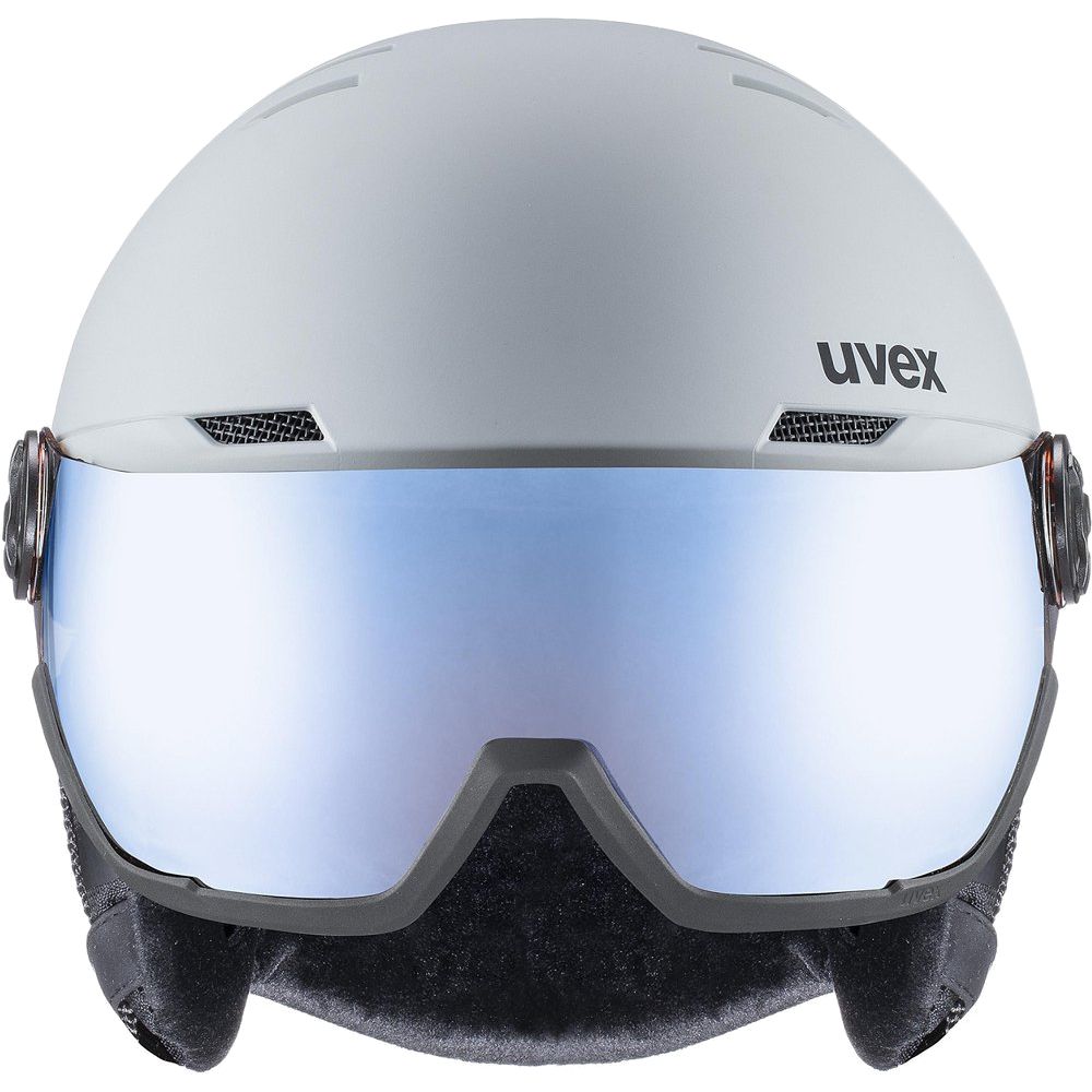 Uvex Wanted Visor Skihelm rhino-matt-mirror-blue Produktbild 2