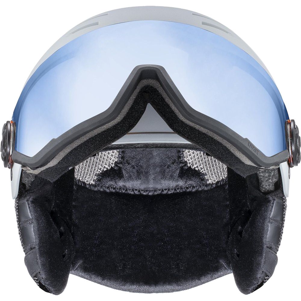 Uvex Wanted Visor Skihelm rhino-matt-mirror-blue Produktbild 5