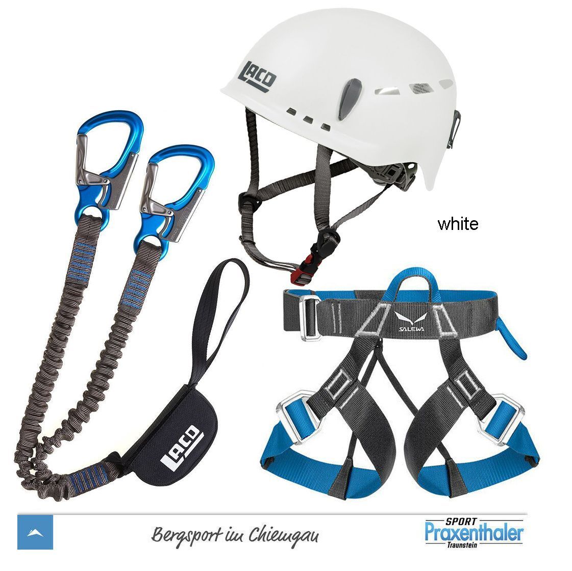 Klettersteigset Salewa Premium Attac LACD Start Gurt Protector 2.0 Helm 
