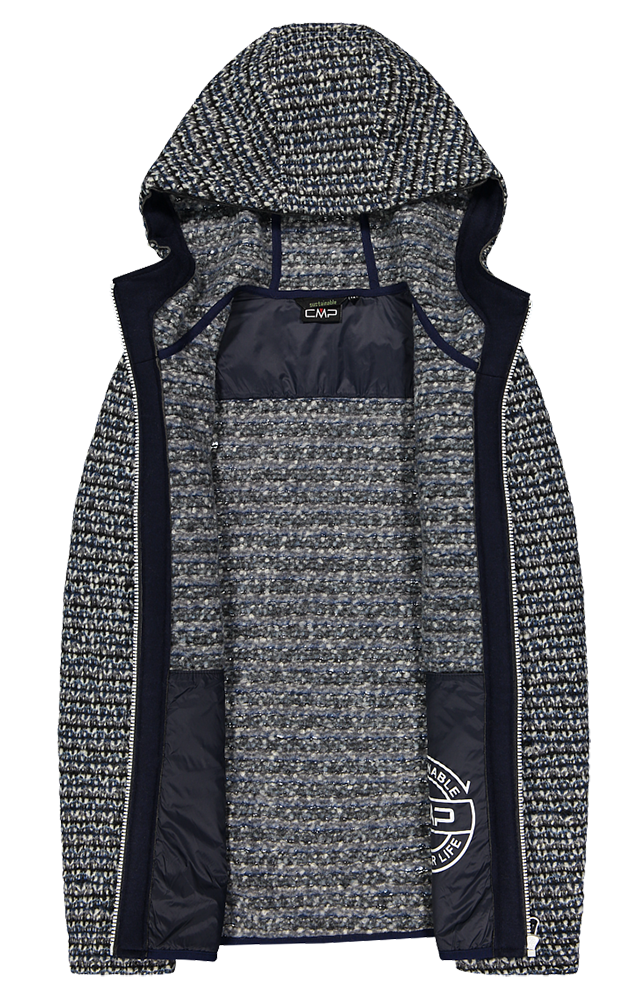 CMP Jacket Fix Hood Damen Jacke cristall blue-b.blue (32M1626) | Midlayer |  Fleecejacken & Midlayer | Bekleidung | Sport Praxenthaler
