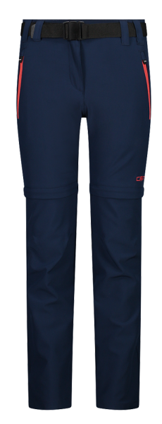 CMP Kid Zip Off Pant Kinder Outdoorhose blue-red kiss (3T51445)