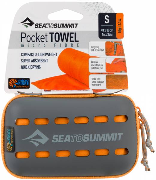 Sea to Summit Pocket Towel Mikrofaserhandtuch Orange