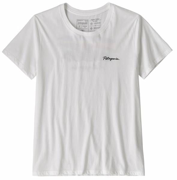 Patagonia Free Hand Fitz Roy Organic Crew Women T-Shirt white