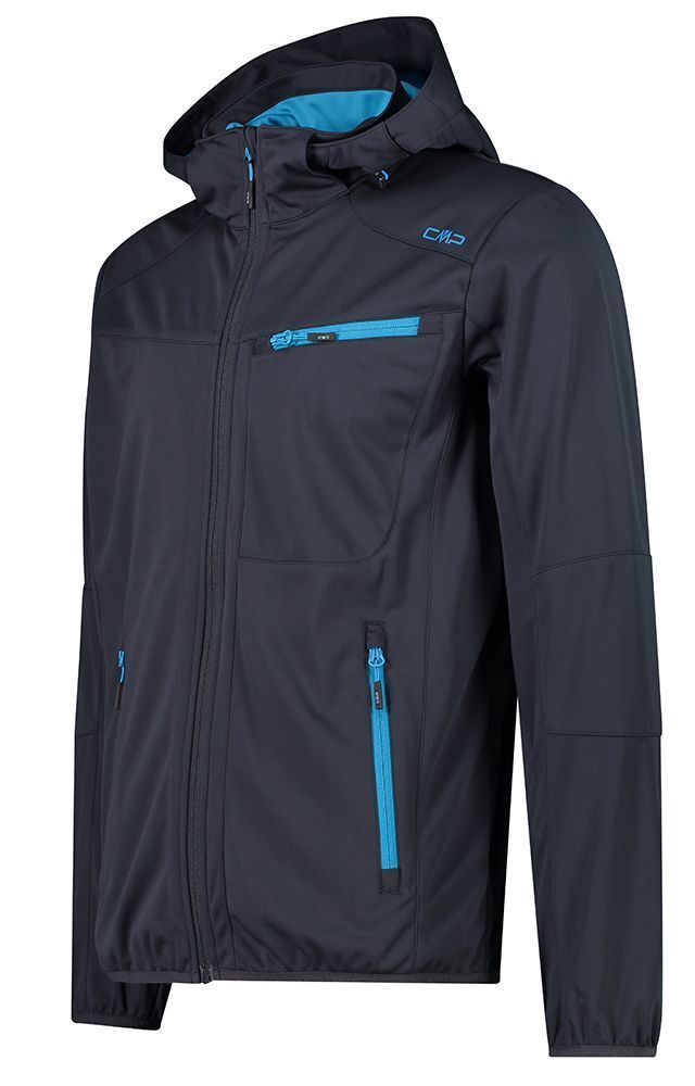 CMP Jacket Zip Hood Softshelljacke Sport Bekleidung Praxenthaler | Windjacken | & antracite Softshell | (32A5017) Herren Jacken 