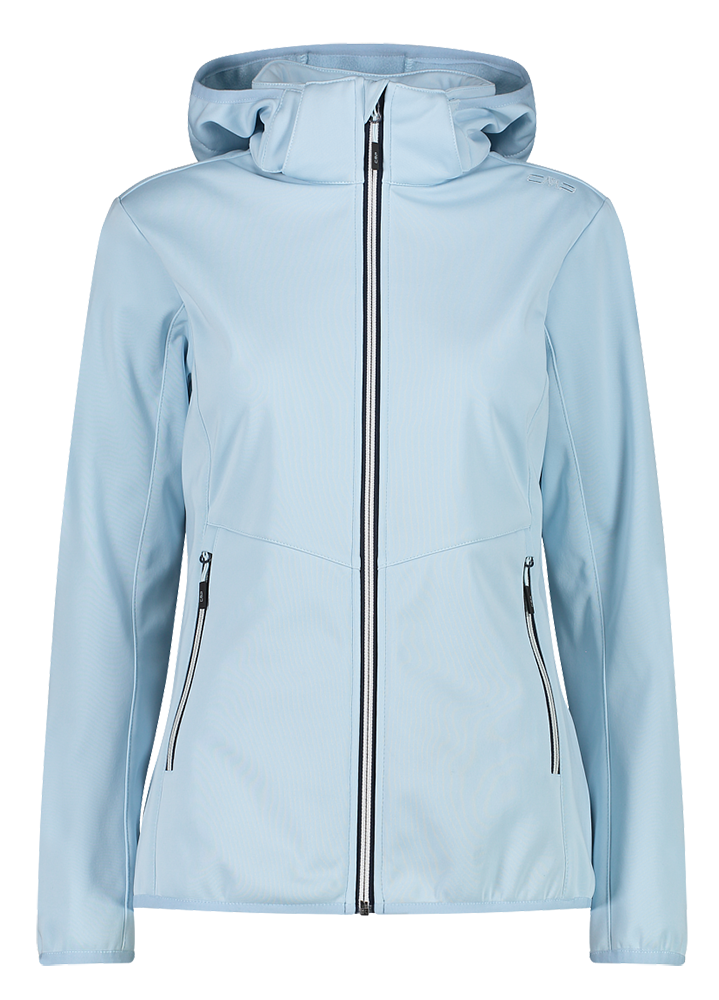 | cristall & | Jacket CMP Softshell blue Hood Praxenthaler Sport Softshelljacke | Bekleidung Damen (32A1356) Jacken Windjacken Zip |