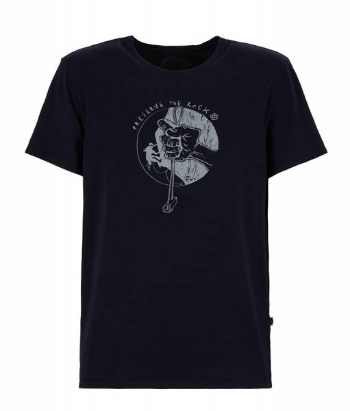 E9 70er Jahre Herren T-Shirt persian-blu