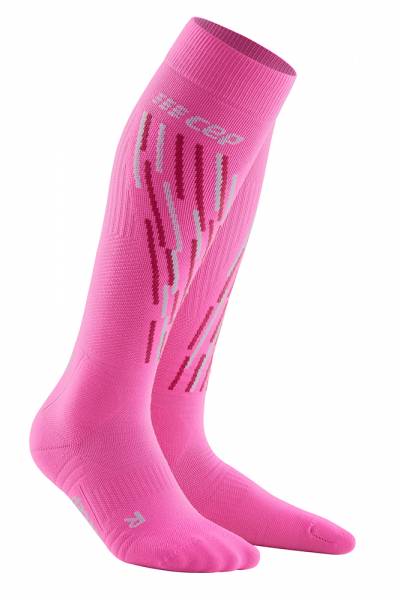 CEP Ski Thermo Compression Socks Damen Skisocken pink/flash pink