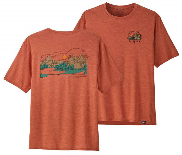 Patagonia Cap Cool Daily Graphic Shirt-Lands Herren T-shirt lost and found: quartz coral X-Dye