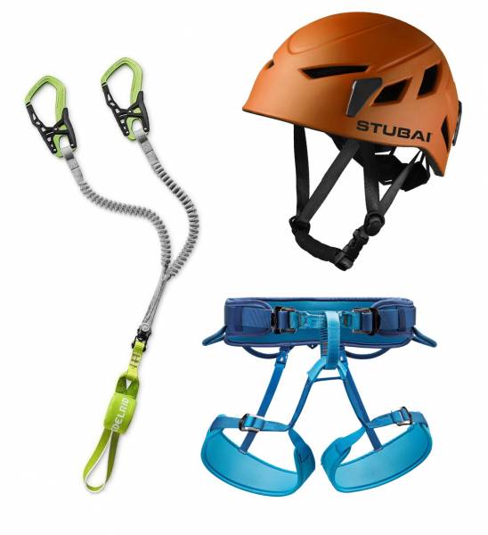 Klettersteig Komplettset Edelrid Cable Comfort plus Petzl Gurt und Stubai Helm