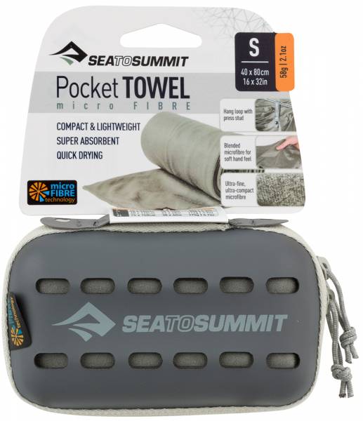 Sea to Summit Pocket Towel Mikrofaserhandtuch Grey