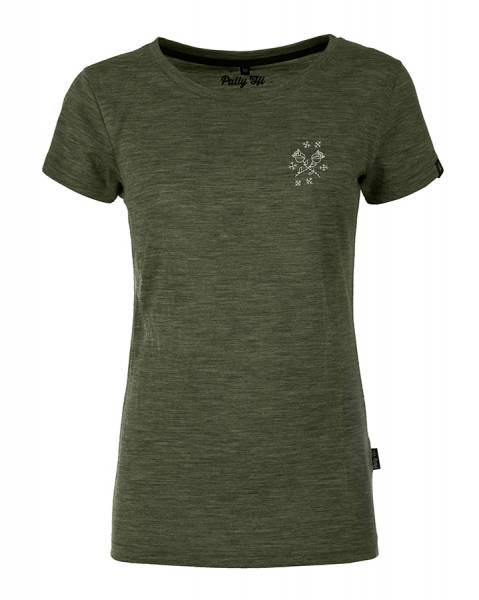 Pally´Hi Rose Pose Damen T-Shirt heather moss