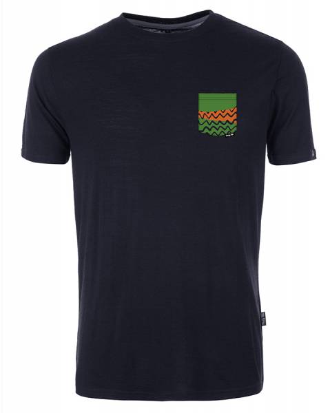 Pally´Hi Organic Pocket Herren T-Shirt bluek