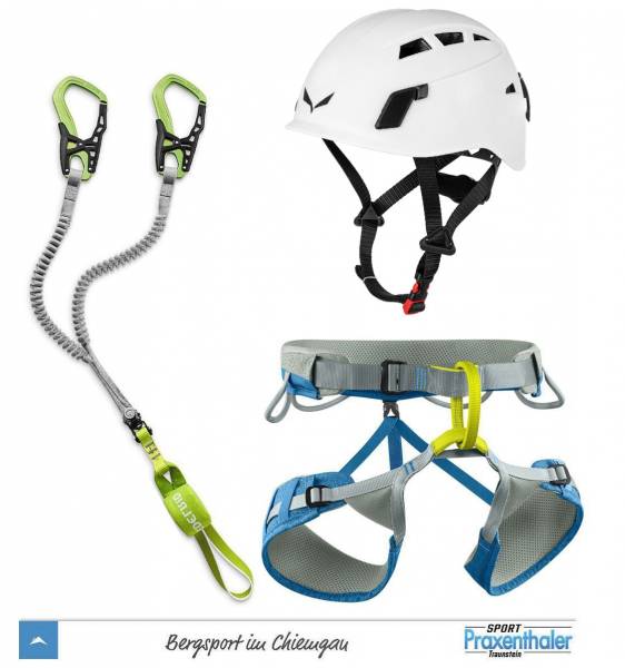 Klettersteig Komplettset Edelrid Cable Comfort plus Jay Gurt und Salewa Toxo III white