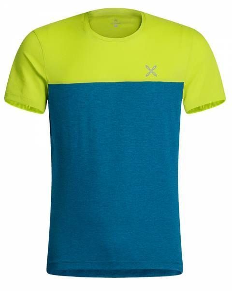 Montura Outdoor 20 T-Shirt Herren Outdoorshirt blu ottanio/verde lime